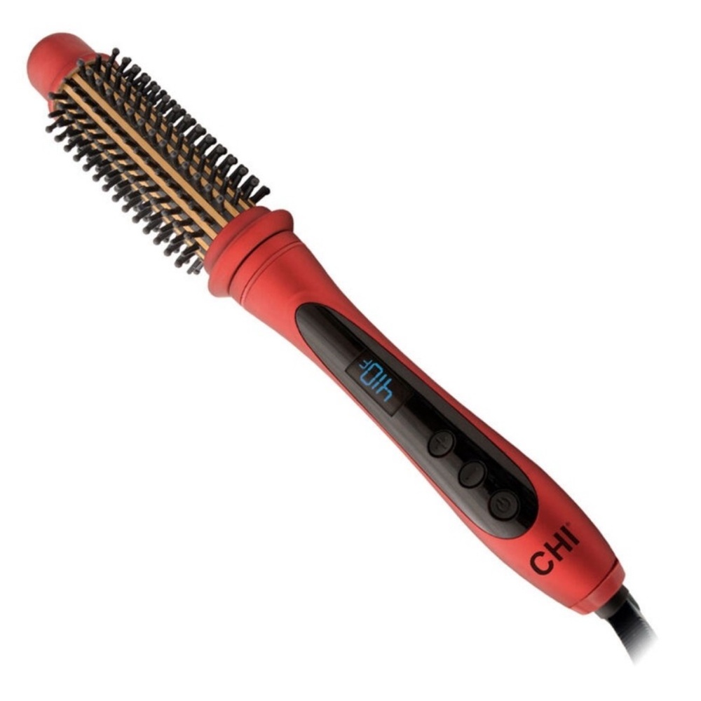 CHI Amplitude 1.25" Tourmaline Ceramic Heated Round Brush in Metallic Ruby Red